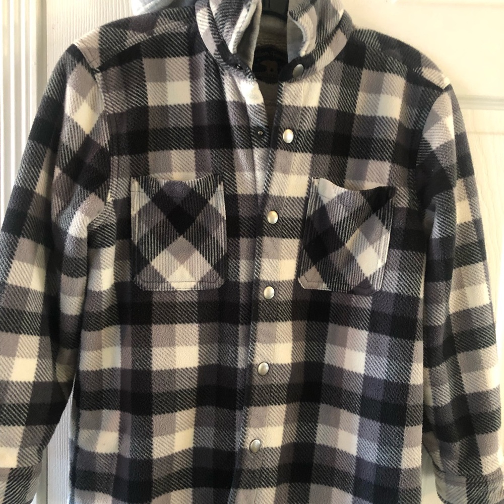 Boys hooded lined flannel.